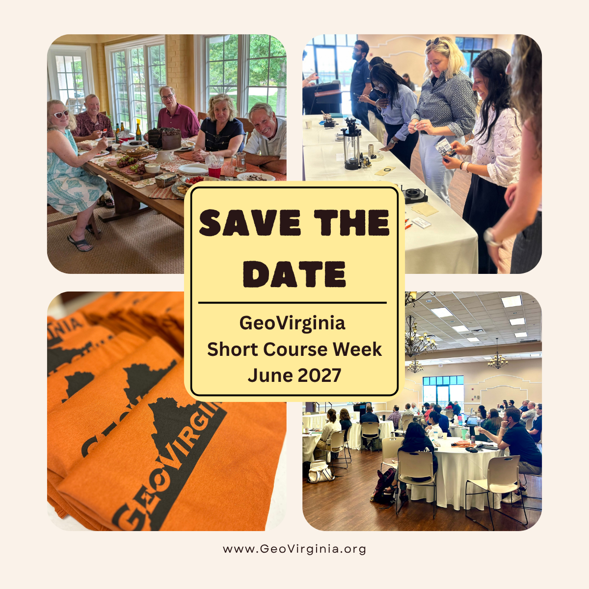 GeoVirginia Short Course Week 2027 Save the Date